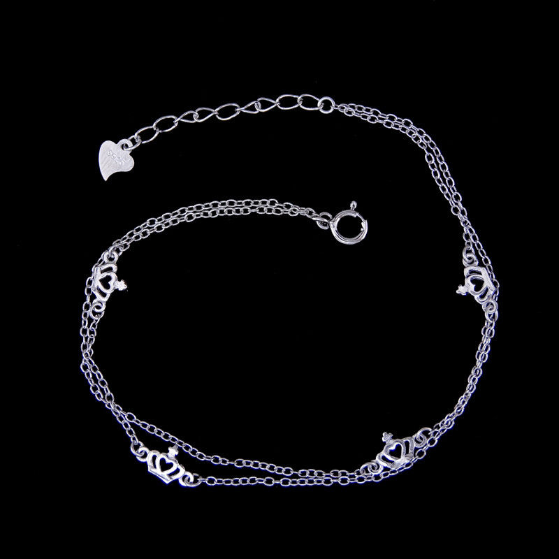 Customized Silver Chain Bracelet Jewelry Imperial Crown Shape For European
